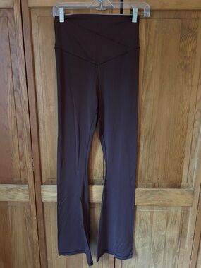 aerie Chocolate Brown High-Rise Flare Yoga Pants